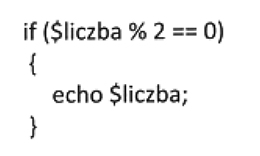 Zdjęcie do pytania: Warunek zapisany językiem PHP wypisze liczbę, gdy