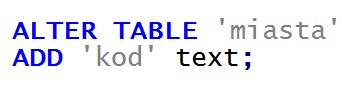 Zdjęcie do pytania: Polecenie języka SQL w postaci