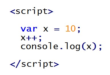 Zdjęcie do pytania: W języku JavaScript zapisano fragment kodu. Po wykonaniu skryptu zmienna x