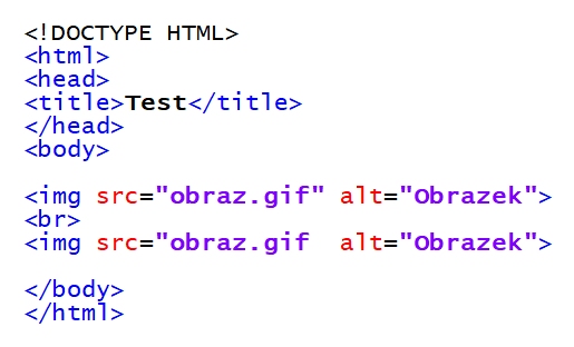 Zdjęcie do pytania: Przedstawiono fragment kodu HTML, który nie waliduje się poprawnie. Błąd walidacji tego fragmentu kodu będzie dotyczył