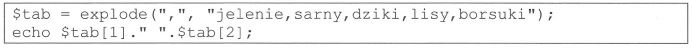 Zdjęcie do pytania: Wskaż wynik wykonania przedstawionego kodu PHP, jeżeli zmienna tab jest tablicą.