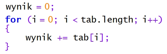 Zdjęcie do pytania: W języku JavaScript podany w ramce fragment funkcji ma za zadanie