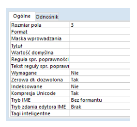 Zdjęcie do pytania: W programie MS Access we właściwościach pola klasa należy ustawić maskę wprowadzania danych. Którą maskę należy podać, aby wprowadzone dane były złożone z trzech znaków w formacie: obowiązkowa cyfra, po niej obowiązkowe dwie litery?
