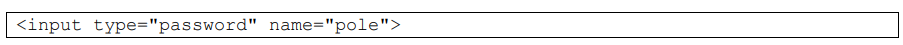 Zdjęcie do pytania: W przedstawionym fragmencie formularza HTML zdefiniowano pole input, o którym można powiedzieć, że