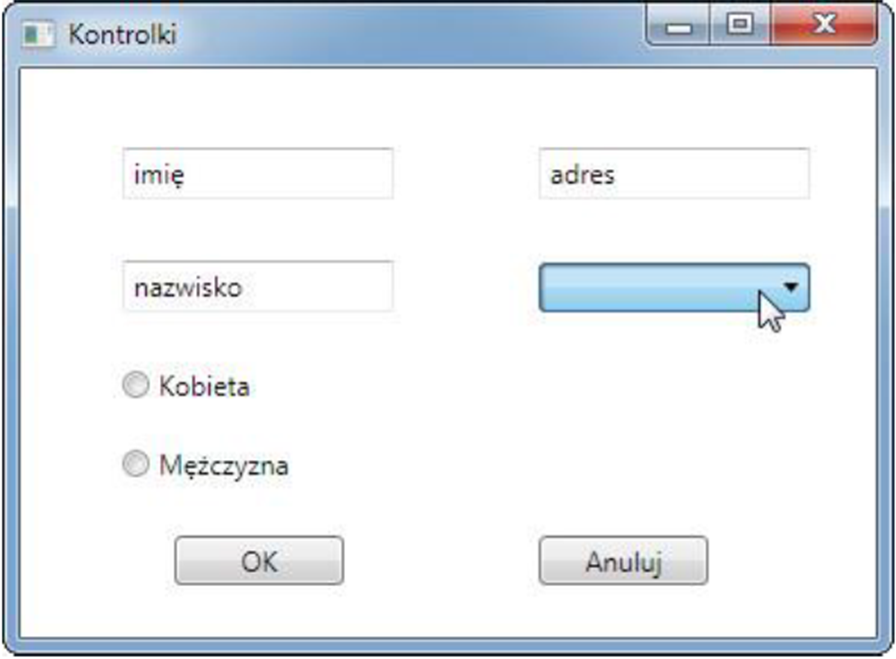 Zdjęcie do pytania: W oknie dialogowym aplikacji desktopowej umieszczono